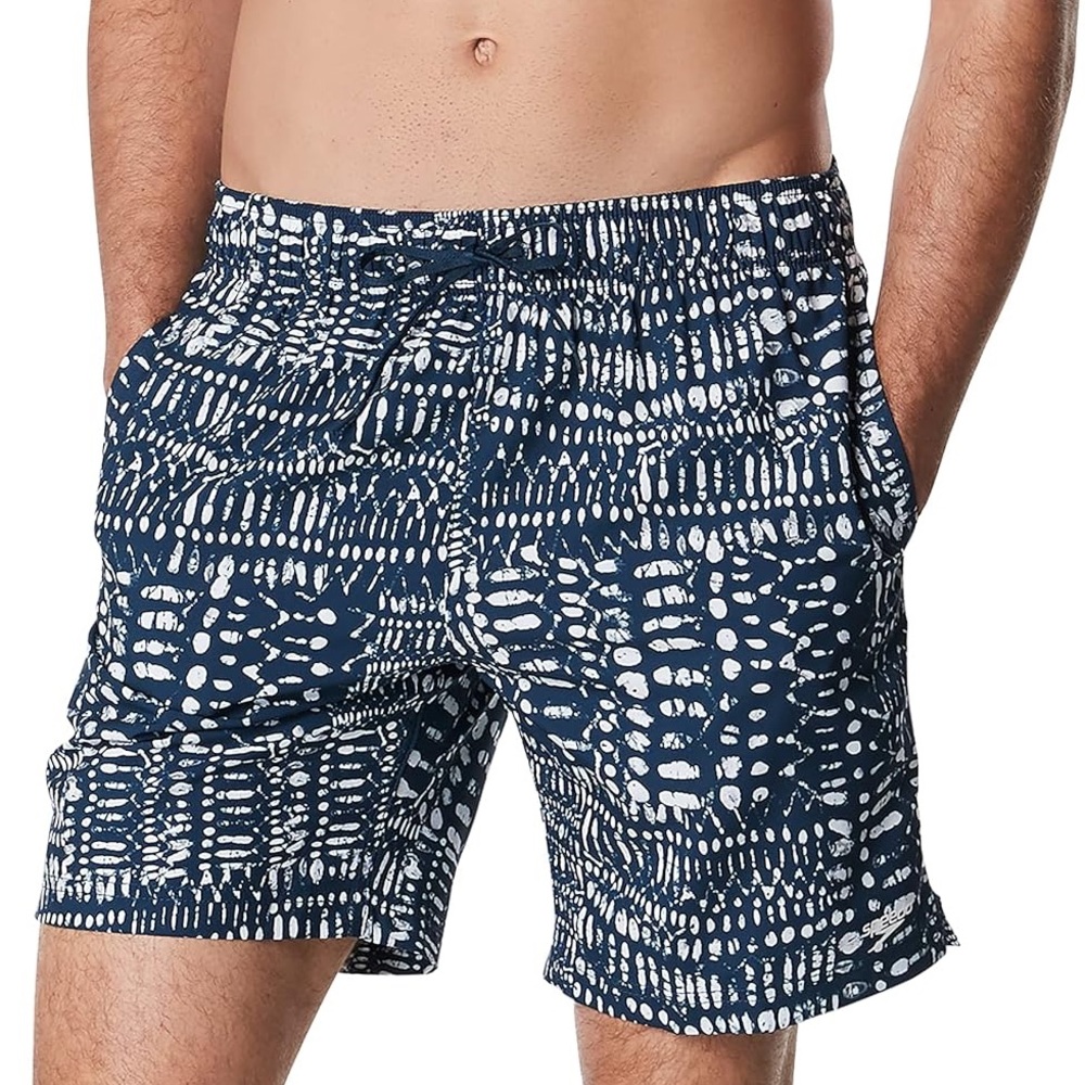 NWT Speedo Men's Swim Trunk Mid Length, Size XL, Navy